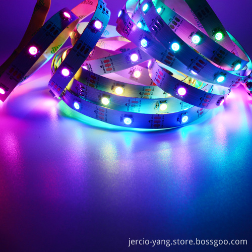 5050RGBWWA warm white light bead, SK6812 built-in IC, 96l-96led casing waterproof